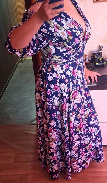 Продам атласное платье. Сарафан