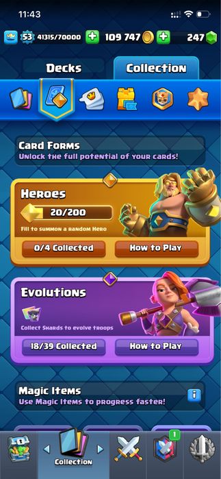 ПРОДАМ ‼️ Аккаунт клеш рояль 8300, 18 ЭВО