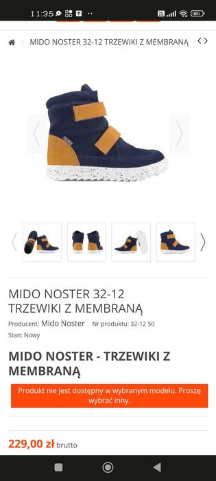 Buty Mido zimowe śniegowce ocieplane skórzane roz 31