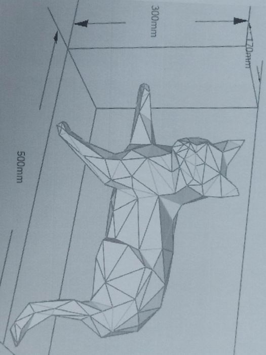 Конструктор из картона кошка кот котенок papercraft паперкрафт пазл