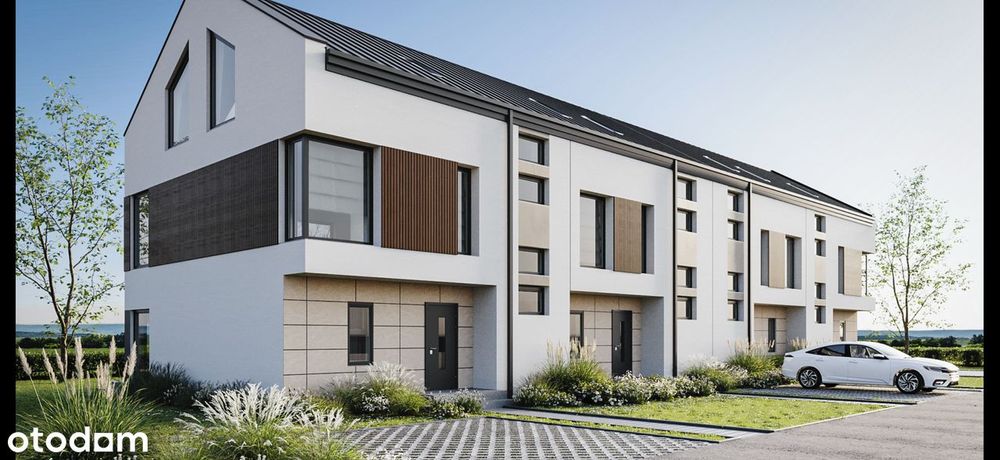 Nowoczesny dom bliźniaczy 167 m² z poddaszem użytkowym
