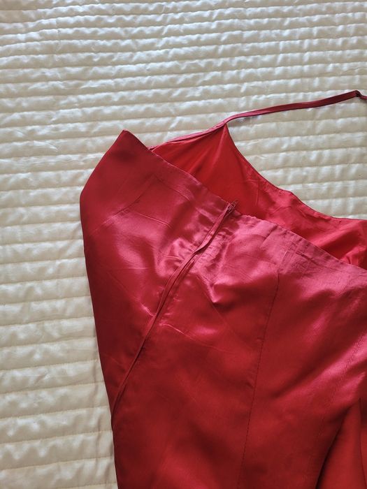 Vestido comprido bordeaux