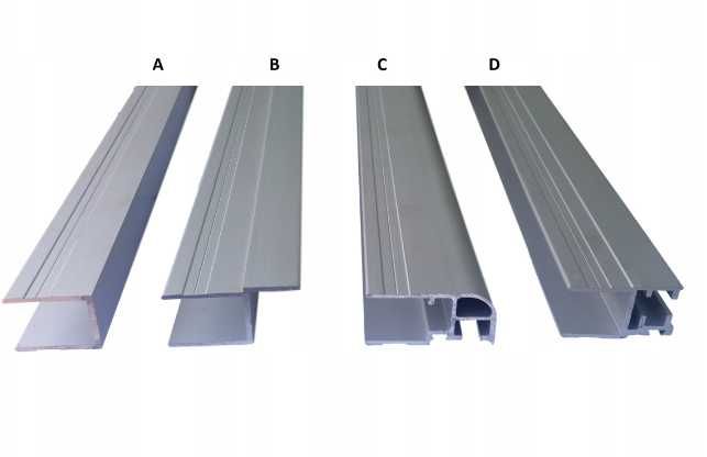 Profil aluminiowy "20", dół, nadstawa do przyczepy/busa