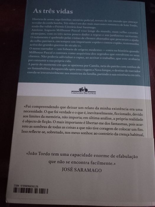 Livro novo As três vidas