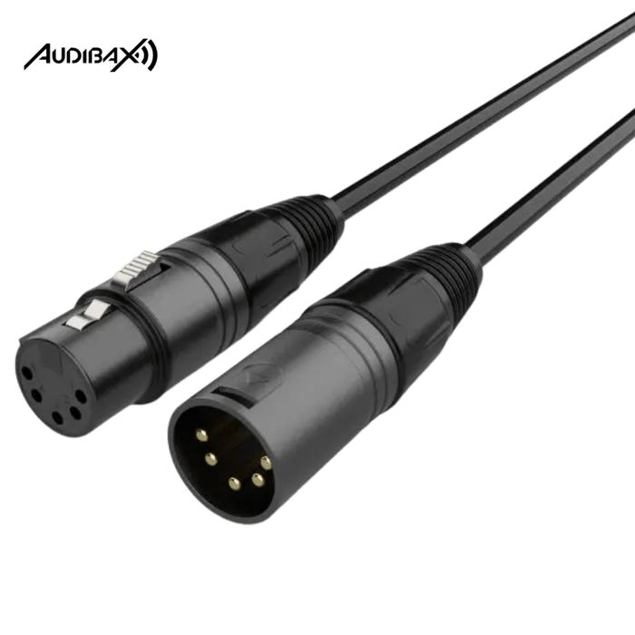 Audibax Silver Black Cabo DMX 5 pinos 2 metros