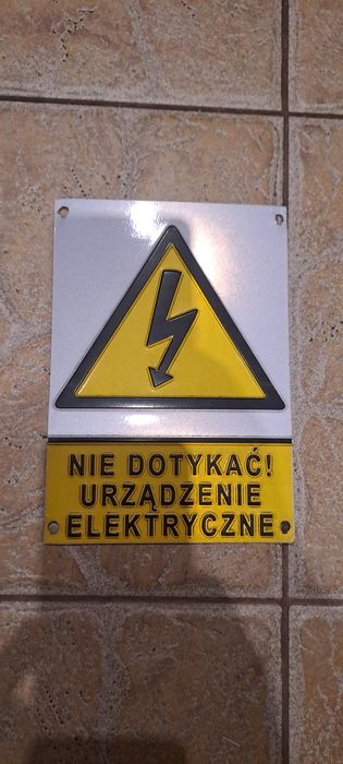 Tabliczka  Nie Dotykać Urządzenie Elektryczne