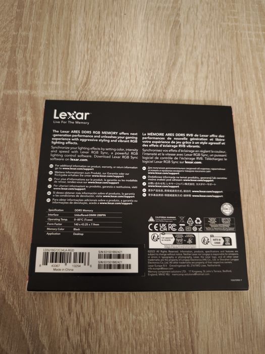 Lexar Ares RGB DDR5 32 GB (2×16 GB), 7200MHz, CL34