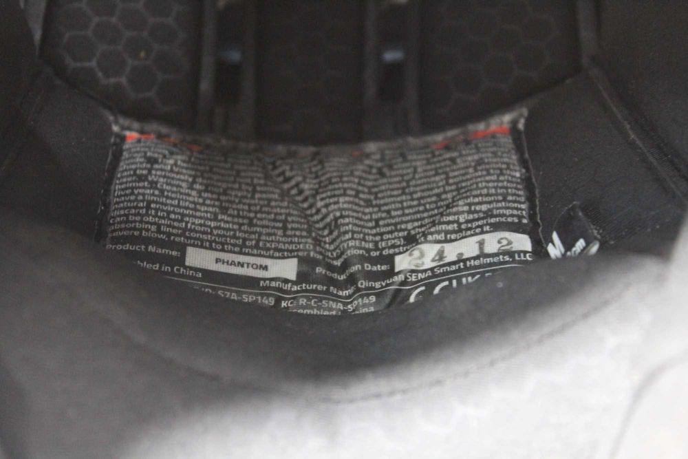 Шолом для мотоцикла SENA Phantom Bluetooth M-57-58см БІЛИЙ