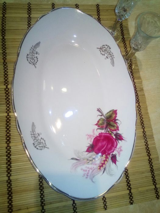 Поднос таця салатник тарелка  фарфор коростень