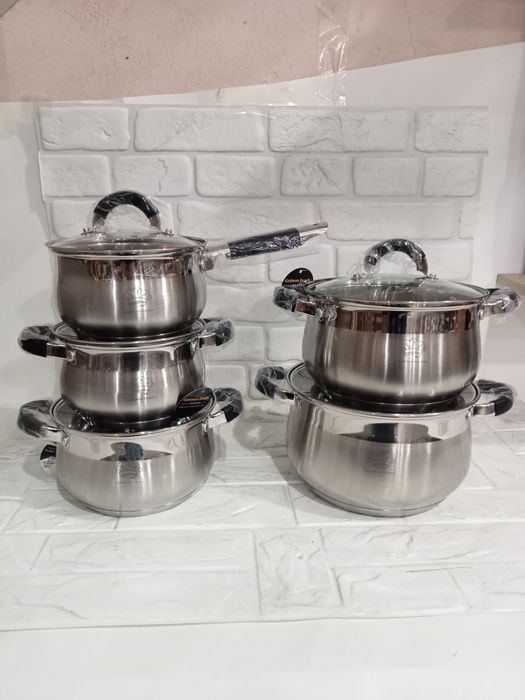 Набор кастрюль из нержавеющей стали 5 шт German Family GF-2046