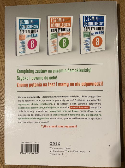 Repetytorium z matematyki - Egzamin Ośmioklasisty