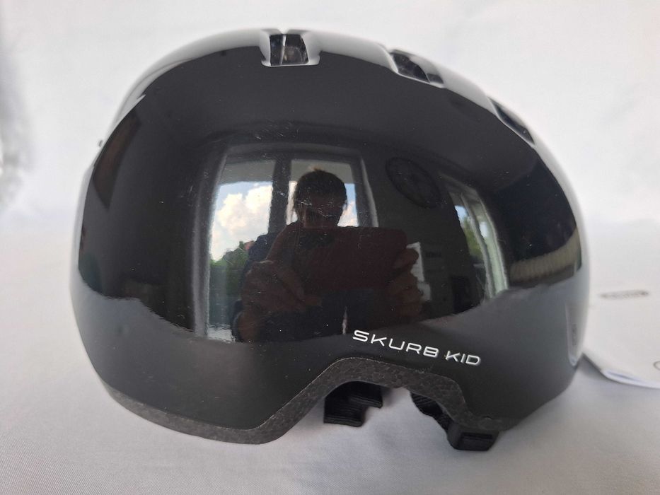 Kask rowerowy Abus Skurb Kid Shiny Black S 50-55cm BMX