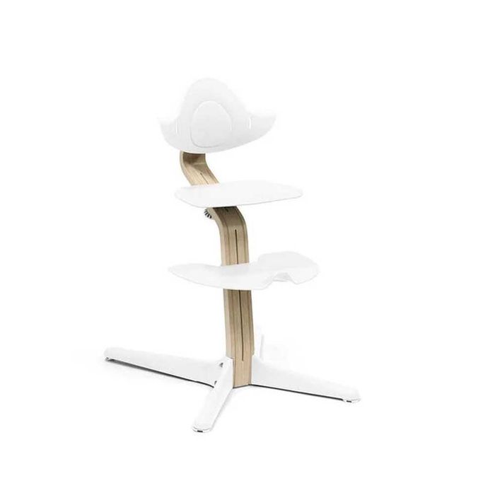 Stokke krzesełko Nomi White/Natural zestaw dla malucha poduszka tacka