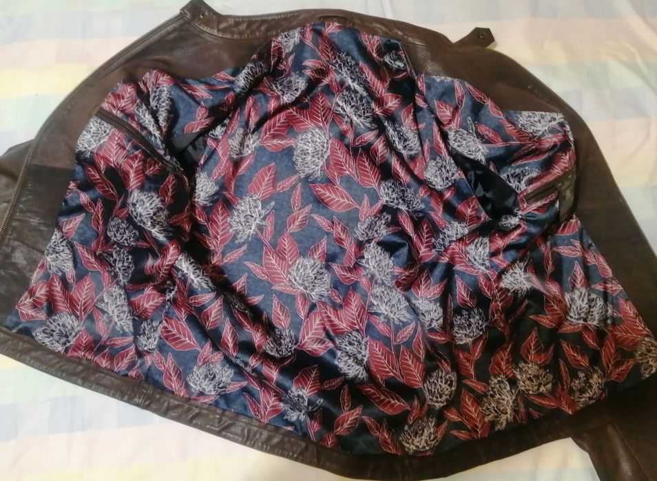 Ted Baker куртка L кожаная бомбер шкіряна шкіра пілот мотокуртка