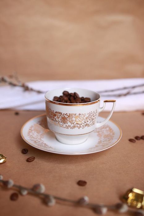 Filiżanka ze spodkiem Pirkenhammer porcelana