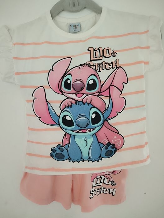 „Nowy komplet Stitch dla dziewczynki 4/5 lat bluzka + spodenki”