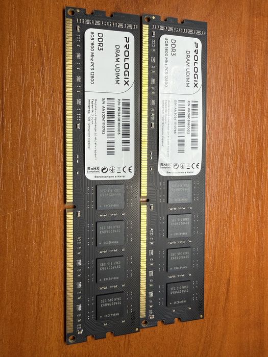 ОЗУ DDR3 2x8Gb 1600MHz Prologix