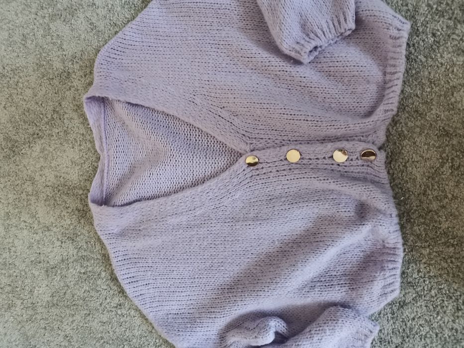 Sweterek damski liliowy