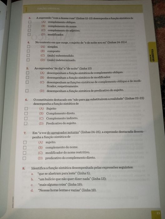 Livro de exercícios " Palavras 12" + Memorial do Convento 12° ano