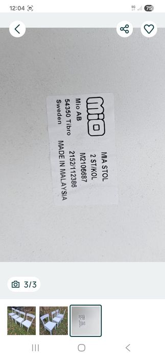 Solidne krzesła- MIO