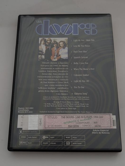 DVD The Doors - Live in Europeu 1968