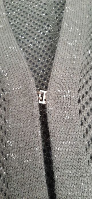 Kardigan Monnari M khaki ze złotą nitką