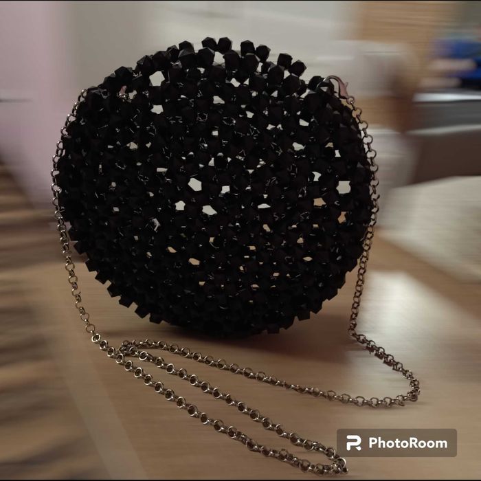 Сумка з криштальних намистин