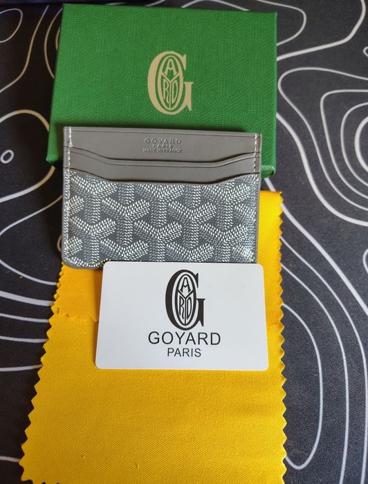 Goyard card holder gray