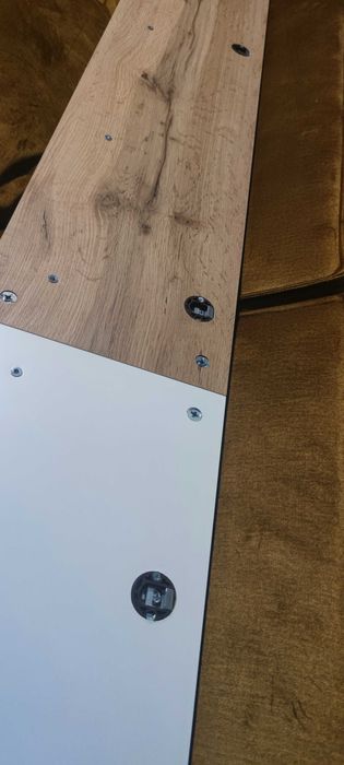 Półka loft loftowa dąb wotan czarny czarne lamele 150cm