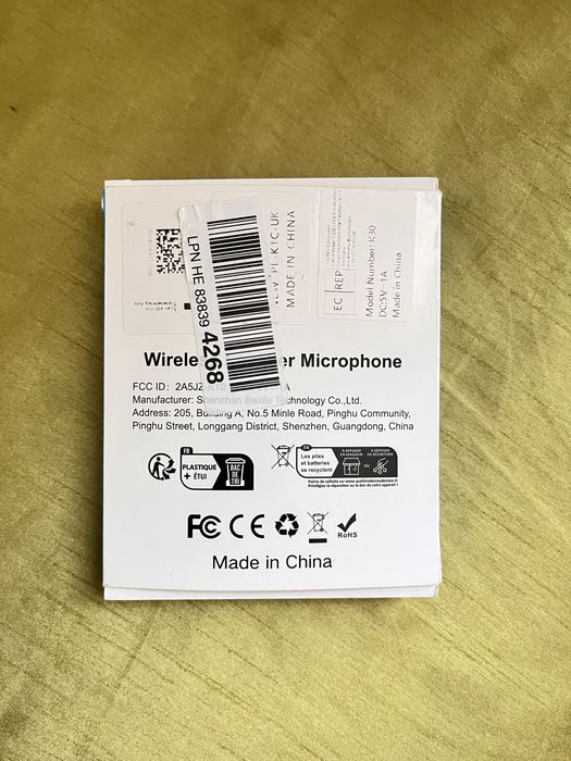 Мікрофон Універсальний бездротовий петличний мікрофон (Wireless Lavalier Microphone).