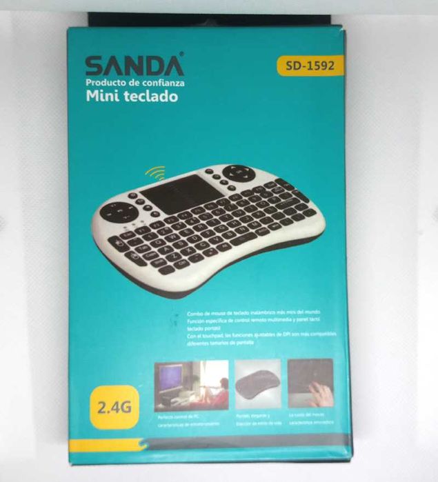 Mini teclado touchpad Smart TV, Android, Xbox, PS3, etc.