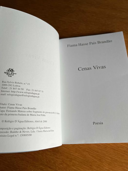 CENAS VIVAS    Fiama Hasse Pais Brandão