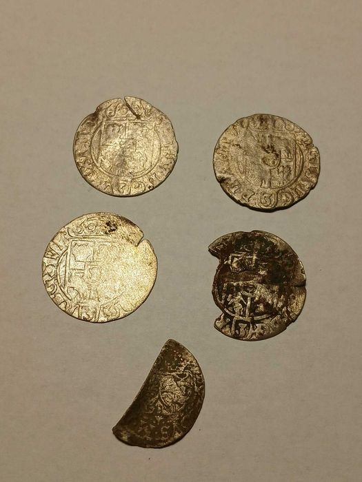 monety stare, półtoraki głównie, zestaw