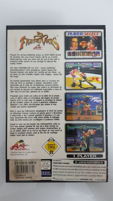Jogo da Sega Saturn Fighting Vipers