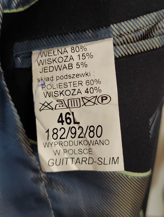 Garnitur męski młodzieżowy 178/182/92/80 S/M 46 studniówka wesele