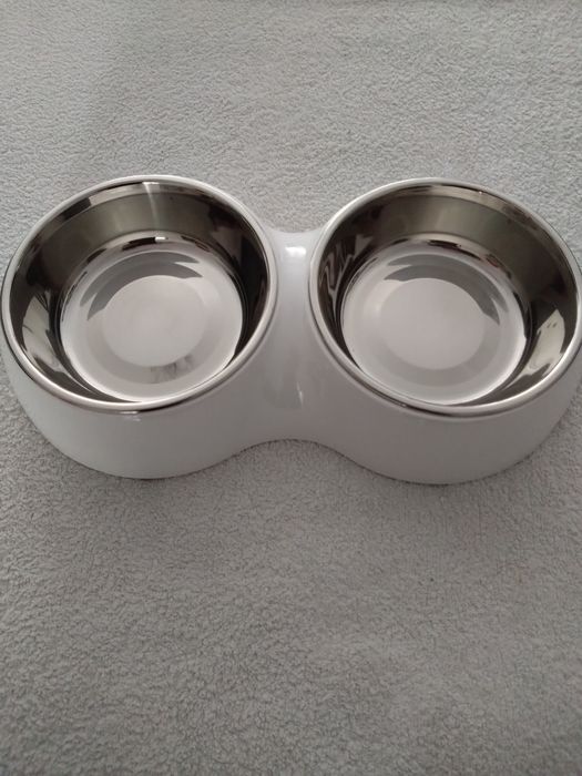 Podwójna miska dla psa / kota ze stali nierdzewnej Wysyłka