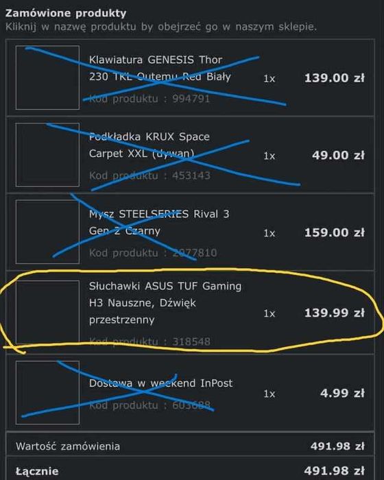 Słuchawki Asus TUF Gaming H3 - Nauszne