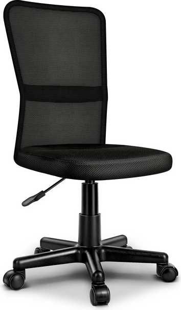 Dziecięce krzesło obrotowe biurowe ergonomiczne czarne