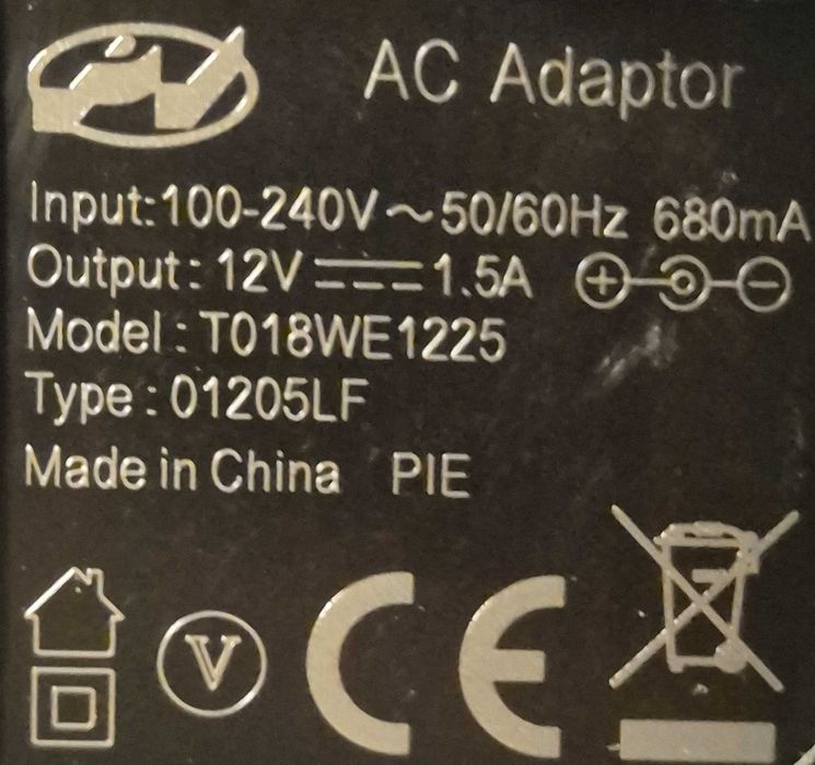 Adaptador AC Zasilacz compativel com Philps T018WE1225_01205LF