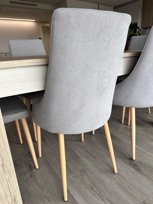 Mesa de jantar extensível 6/8 pessoas + 6 cadeiras