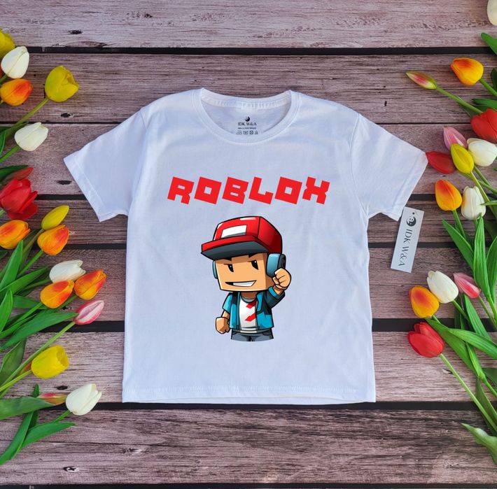 Koszulka  ROBLOX biała lub czarna t-shirt bluzka rozmiar 104-170cm