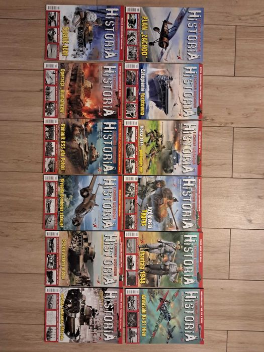 Technika Wojskowa Historia - 12 sztuk - nr: 41, 58, 59, 60, 61, 64, 67, 68, 69, 70, 77, 79