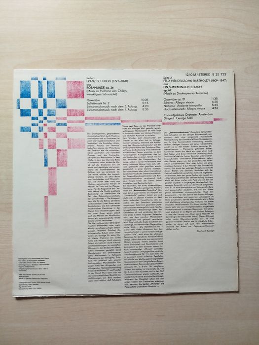 Schubert Mendelssohn Bartholdy płyta winylowa