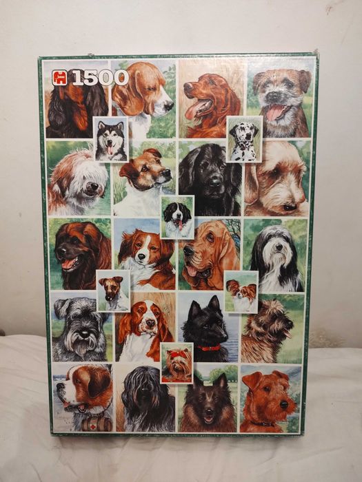 Puzzle Jumbo Dog Show 1500 elementów 1993r. UNIKAT