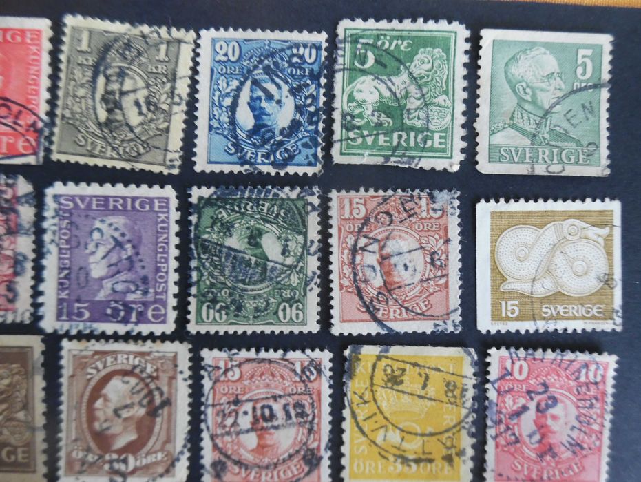 Selos Suécia- Lote de selos Clássicos