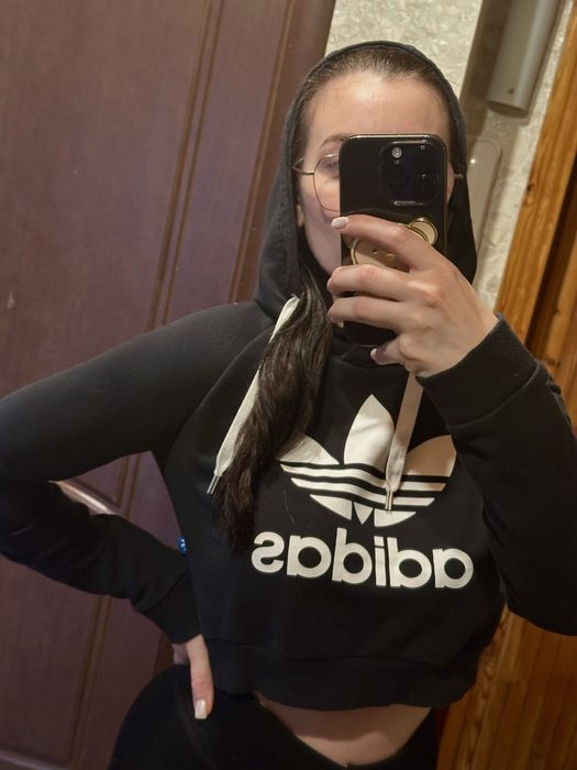 Худі вкорочене з капюшоном, adidas
