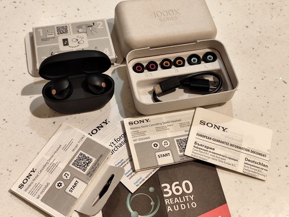 Słuchawki SONY 1000xm5 Hi-Res Audio LDAC ANC komplet Bluetooth TWS