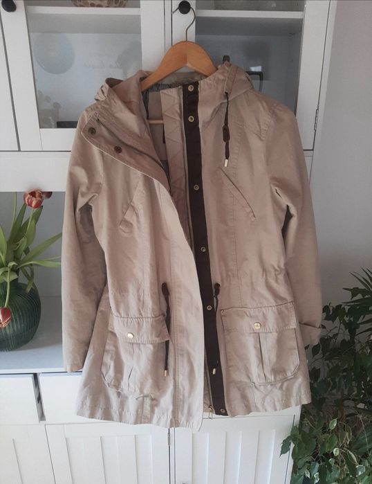 Parka Zara M/38 beżowa