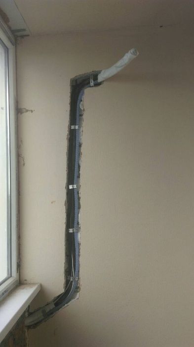 Прокладання фреонової магістралі під кондиціонер (до ремонту)