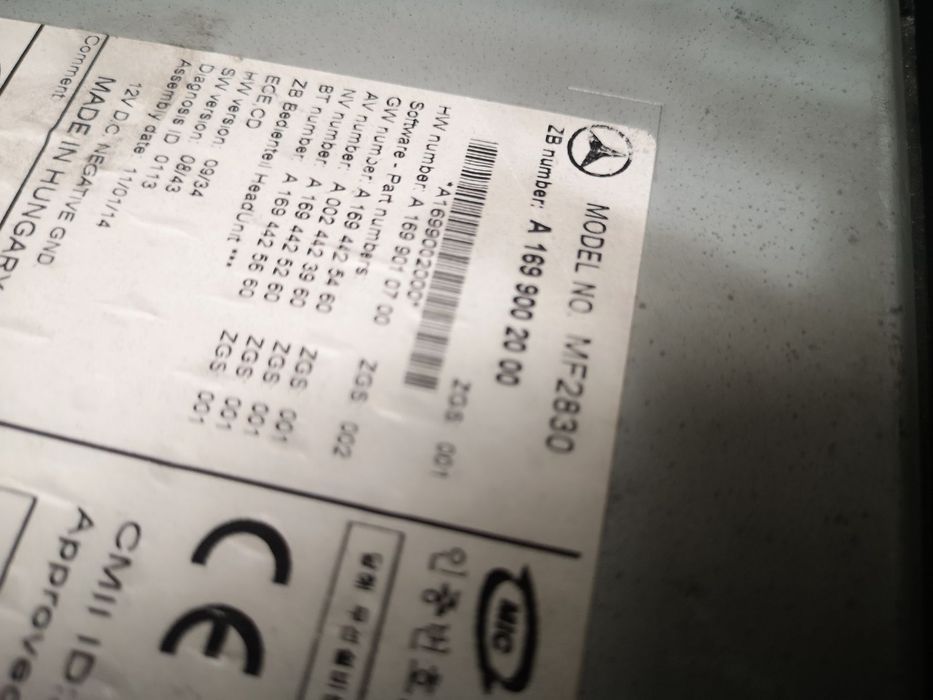 Radio  CD  Media OriginaL MERCEDES W906 SPRINTER 2006-2017   EPC